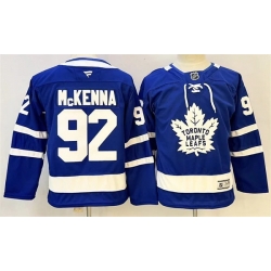 Youth Toronto Maple Leafs  92 Gavin McKenna Fanatics Home Blue Premium Player Jersey