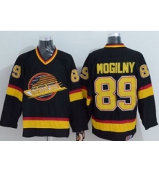 Vancouver Canucks #89 Alexander Mogilny Stitched Black CCM Throwback NHL Jersey