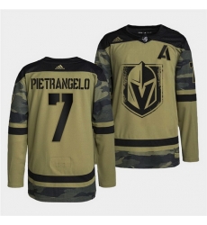 Men Vegas Golden Knights 7 Alex Pietrangelo 2022 Camo Military Appreciation Night Stitched jersey