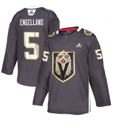 Vegas Golden Knights 5 Deryk Engelland Gray Dia De Los Muertos Adidas Jersey