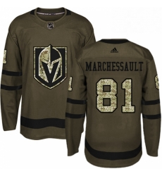 Youth Adidas Vegas Golden Knights 81 Jonathan Marchessault Authentic Green Salute to Service NHL Jersey 