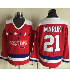 Capitals #21 Dennis Maruk Red Alternate CCM Throwback Stitched NHL Jersey