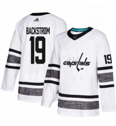 Mens Adidas Washington Capitals 19 Nicklas Backstrom White 2019 All Star Game Parley Authentic Stitched NHL Jersey 