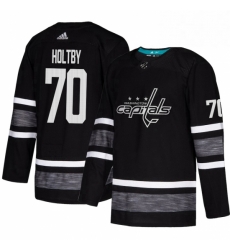 Mens Adidas Washington Capitals 70 Braden Holtby Black 2019 All Star Game Parley Authentic Stitched NHL Jersey 