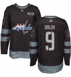 Mens Adidas Washington Capitals 9 Dmitry Orlov Premier Black 1917 2017 100th Anniversary NHL Jersey 