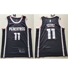 Hawks 11 Trae Young Black Nike City Edition Swingman Jersey