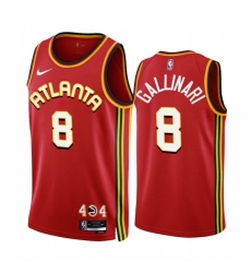 Men's Atlanta Hawks #8 Danilo Gallinari 2022-23 Red Icon Edition Stitched Jersey