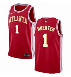 Mens Nike Atlanta Hawks 1 Kevin Huerter Swingman Red NBA Jersey Statement Edition 