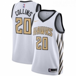 Womens Nike Atlanta Hawks 20 John Collins Swingman White NBA Jersey City Edition 