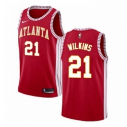 Womens Nike Atlanta Hawks 21 Dominique Wilkins Swingman Red NBA Jersey Statement Edition