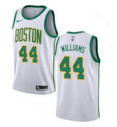 Mens Nike Boston Celtics 44 Robert Williams Swingman White NBA Jersey City Edition 