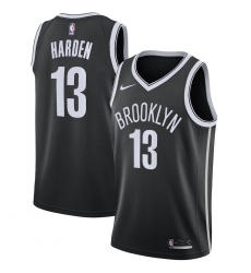 Men Brooklyn Nets 13 James Harden Black 2021 Nike Swingman Jersey