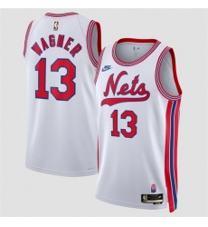 Men Brooklyn Nets  13 Moritz Wagner White 2026 27Classic Edition Stitched Basketball Jersey