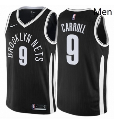 Mens Nike Brooklyn Nets 9 DeMarre Carroll Authentic Black NBA Jersey City Edition 