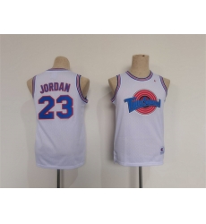 Bulls 23 Michael Jordan White Tune Squad Stitched Basketball Jersey