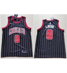 Bulls 8 Zach Lavine Black Nike Swingman Jersey