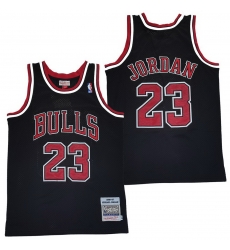 Men Chicago Bulls 23 Michael Jordan Black 1996 97 Hardwood Classics Mesh Jersey