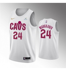 Men Cleveland Cavaliers 24 Lauri Markkanen Association Edition Stitched Basketball Jersey