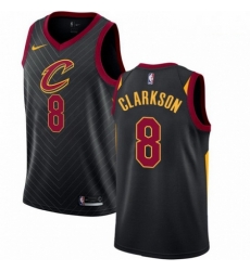 Mens Nike Cleveland Cavaliers 8 Jordan Clarkson Authentic Black NBA Jersey Statement Edition 