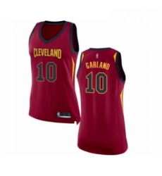 Womens Cleveland Cavaliers 10 Darius Garland Authentic Maroon Basketball Jersey Icon Edition 