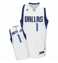 Mens Adidas Dallas Mavericks 1 Dennis Smith Jr Swingman White Home NBA Jersey