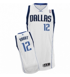 Mens Dallas Mavericks 12 Andrew Bogut NBA White Home Jersey 