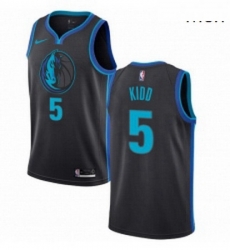 Mens Nike Dallas Mavericks 5 Jason Kidd Swingman Charcoal NBA Jersey City Edition