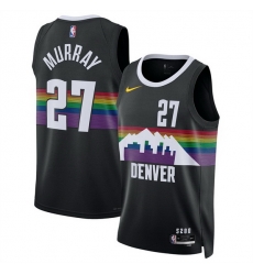 Men Denver Nuggets 27 Jamal Murray Black 2025 26 City Edition Stitched Basketball Jersey