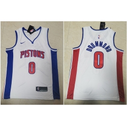 Pistons 0 Andre Drummond White Nike Swingman Jersey