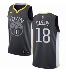 Mens Nike Golden State Warriors 18 Omri Casspi Swingman Black Alternate NBA Jersey Statement Edition 