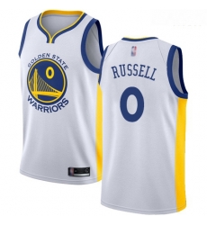 Warriors #0 D 27Angelo Russell White Basketball Swingman Association Edition Jersey