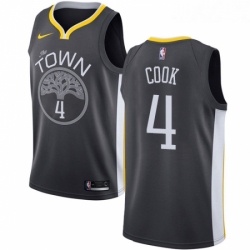 Womens Nike Golden State Warriors 4 Quinn Cook Swingman Black NBA Jersey Statement Edition 