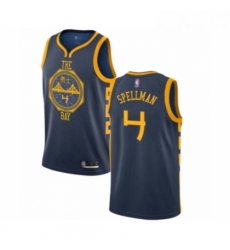 Youth Golden State Warriors 4 Omari Spellman Swingman Navy Blue Basketball Jersey City Edition 