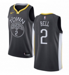 Youth Nike Golden State Warriors 2 Jordan Bell Swingman Black Alternate NBA Jersey Statement Edition 