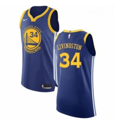 Youth Nike Golden State Warriors 34 Shaun Livingston Authentic Royal Blue Road NBA Jersey Icon Edition 