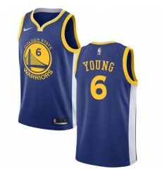 Youth Nike Golden State Warriors 6 Nick Young Swingman Royal Blue Road NBA Jersey Icon Edition 