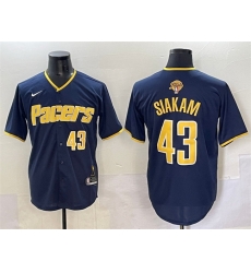 Men Indiana Pacers 43 Pascal Siakam Navy 2025 Finals Vapor Stitched Baseball Jersey Men Indiana Pacers 43 Pascal Siakam Navy 2025 Finals Vapor Stitched Baseball Jersey