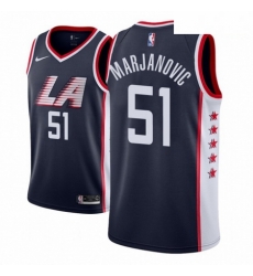 Men NBA 2018 19 Los Angeles Clippers 51 Boban Marjanovic City Edition Navy Jersey 