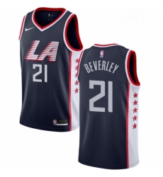 Youth Nike Los Angeles Clippers 21 Patrick Beverley Swingman Navy Blue NBA Jersey City Edition 