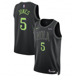 Men New Orleans Pelicans 5 Herbert Jones Black 2023 24 City Edition Stitched Basketball Jersey