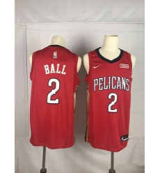 Pelicans 2 Lonzo Ball Red Nike Swingman Jersey