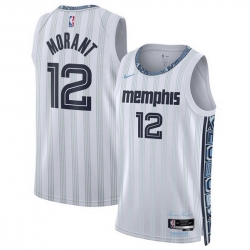 Men Memphis Grizzlies 12 Ja Morant White 2025 26 City Edition Stitched Basketball Jersey