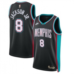 Men Memphis Grizzlies 8 Jaren Jackson Jr  Black 2025 Classic Edition Stitched Basketball Jersey