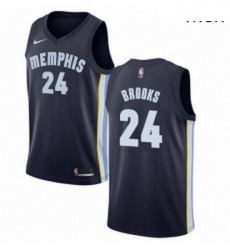 Mens Nike Memphis Grizzlies 24 Dillon Brooks Swingman Navy Blue Road NBA Jersey Icon Edition 