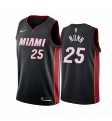 Men Miami Heat 25 Kendrick Nunn Red Statement Black Jersey