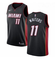 Mens Nike Miami Heat 11 Dion Waiters Swingman Black Road NBA Jersey Icon Edition