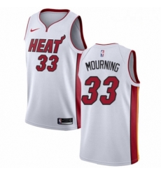 Mens Nike Miami Heat 33 Alonzo Mourning Swingman NBA Jersey Association Edition