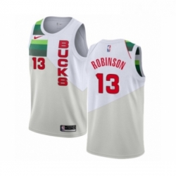 Mens Nike Milwaukee Bucks 13 Glenn Robinson White Swingman Jersey Earned Edition 