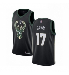 Youth Milwaukee Bucks 17 Pau Gasol Swingman Black Basketball Jersey Statement Edition 