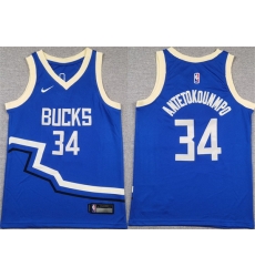 Youth Milwaukee Bucks 34 Giannis Antetokounmpo Blue City Edition Stitched Basketball Jersey Youth Milwaukee Bucks 34 Giannis Antetokounmpo Blue City Edition Stitched Basketball Jersey